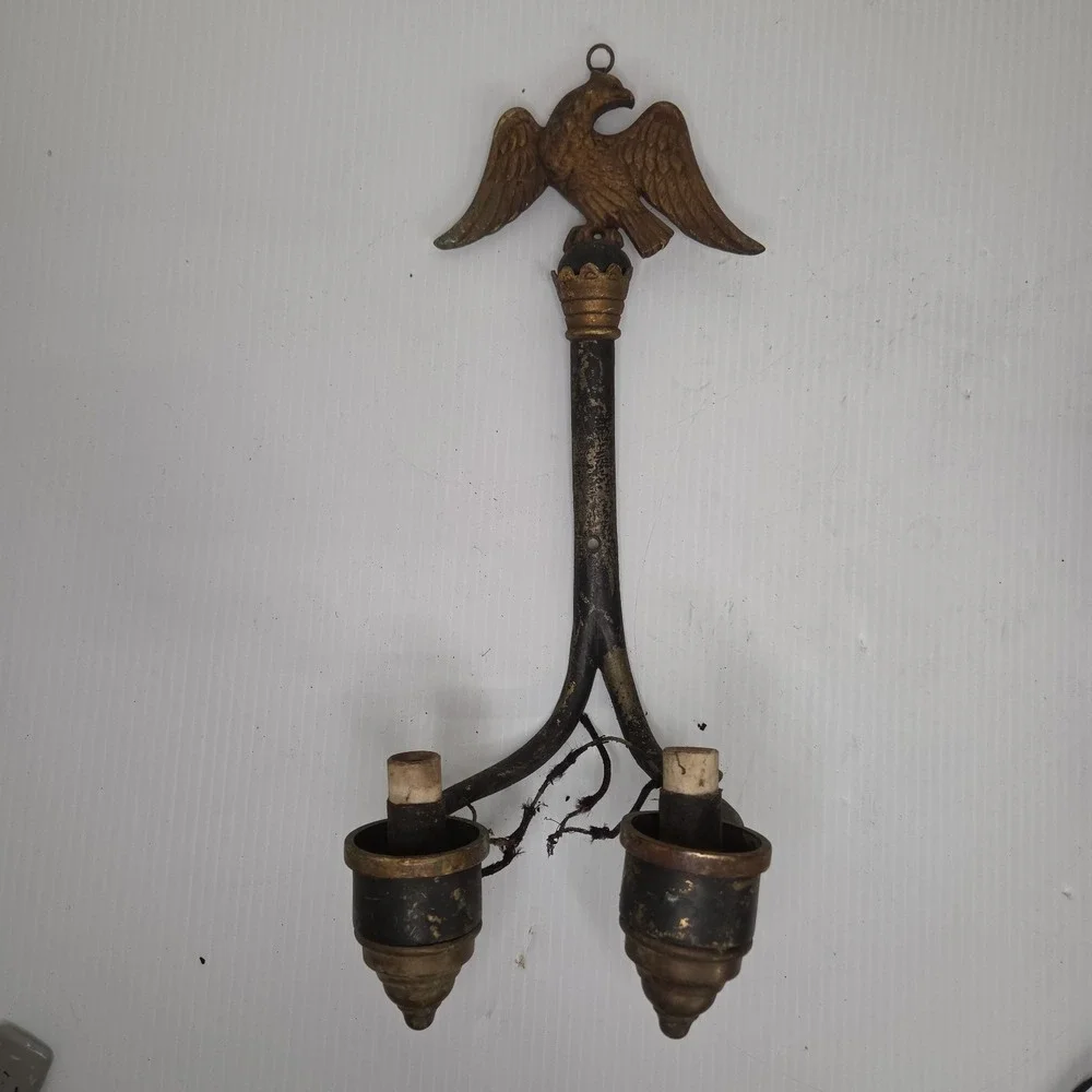 Eagle Wall Sconces Victorian Art Deco Brass Antique Vintage